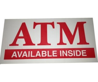 Decal ATM Available Sticker